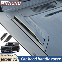 LINNUNU Car Hood Decorative Accessories Fit for Chery Jetour T2 Traveller Modified Engine Hood Handle Cap Protective Cover
