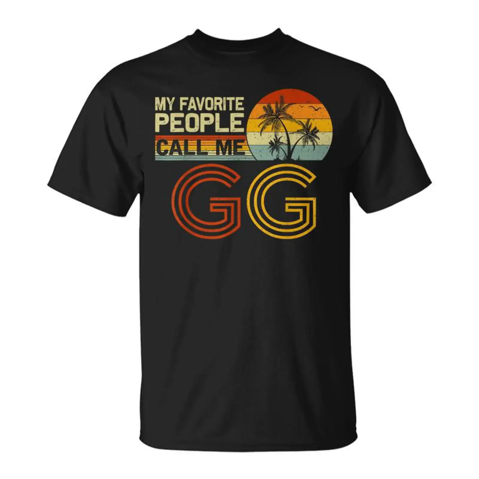 My Favorite People Call Me Ggintage Retro GG T Shirt Cadeauxyz vintage Washed fashion homme Casual Top For Everyday Wear