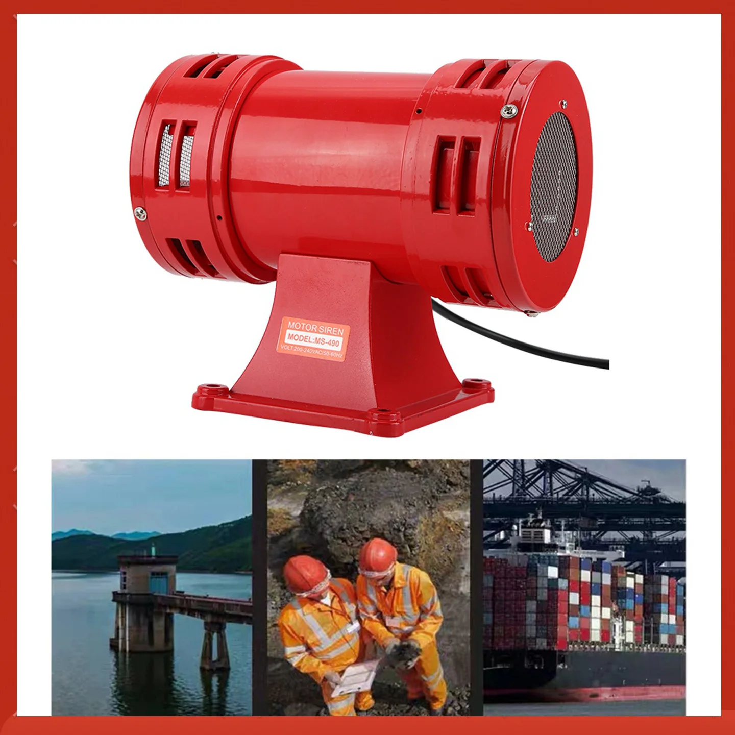 إنذار القرن مكبر الصوت 150DB صناعة الأمن محرك كهربائي مدفوعة صفارة الإنذار المستمر إنذار القرن الجرس قارب إنذار #1