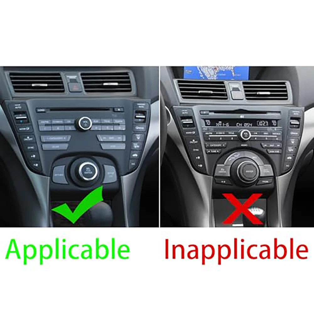 For Acura TL 2009-2014 LHD Multimedia Control Knob Panel Trim Black Carbon Fiber Cover Interior Accessories Upgrade Decor Style