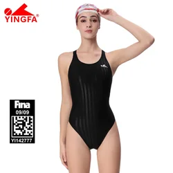 Yingfa FINA Approved Professional Waterproof Chlorine Resistant Swimwear Women One Piece Competition Swimsuit Girl Bathing Suit