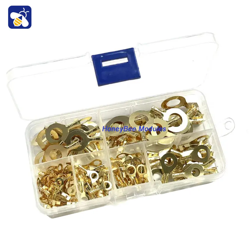 150PCS Pure copper O-ring lugs Ring terminals Round bare terminals Open copper terminals Wiring loom