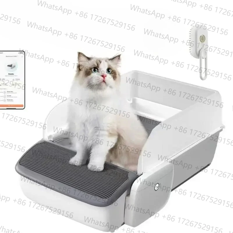 Intelligent Cat Litter Box Automatic Self-cleaning Cat Bedpans Scooping Open Semi-enclosed Cats Toilet Oversized Pet Supplies