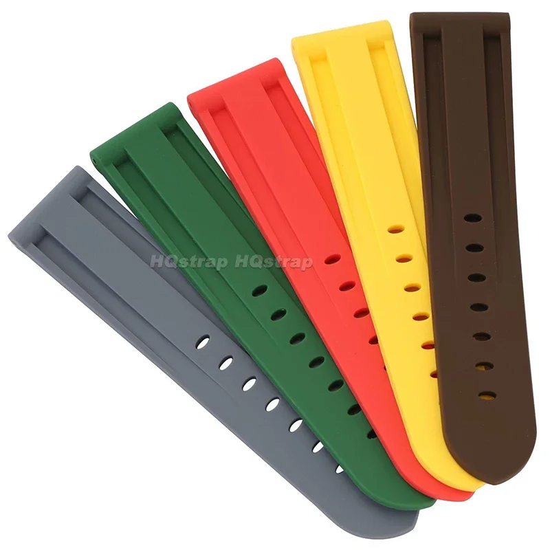 Silicone Watch Band 20mm 22mm 24mm 26mm Rubber Strap Sport Bracelet Waterproof Wristband Replacement Watchbands for Man Woman