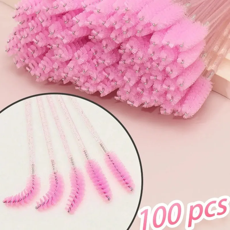 50-100 Pc Wimper Borstels Wegwerp Mascara Wands Applicator Spoolies Make-Up Kwasten Wimper Cosmetische Borstel Lash Extension Tool