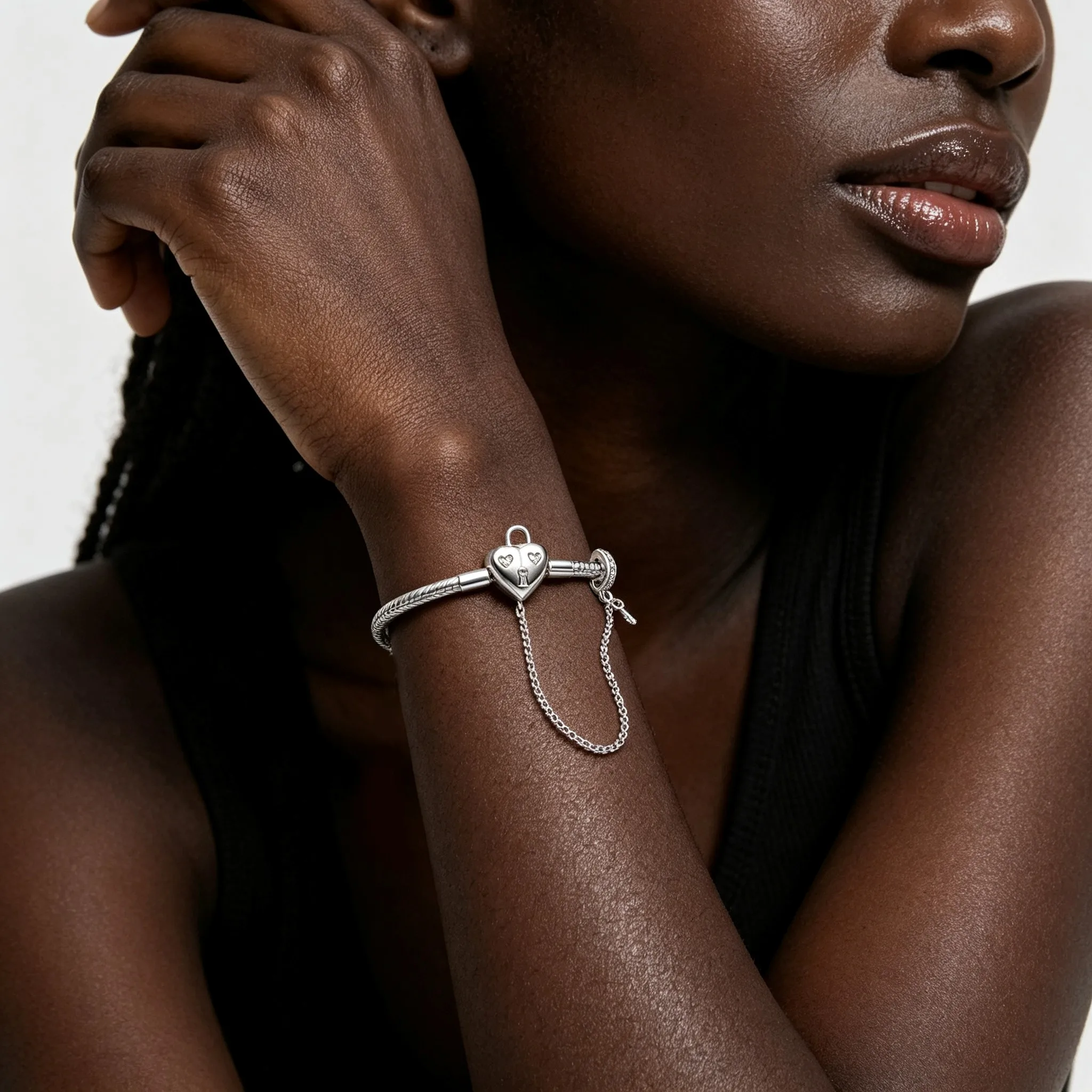 마니율스 925 스털링 실버 하트 락 스네이크 체인 팔 - Women Accessories Pandora 리뷰 및 가격