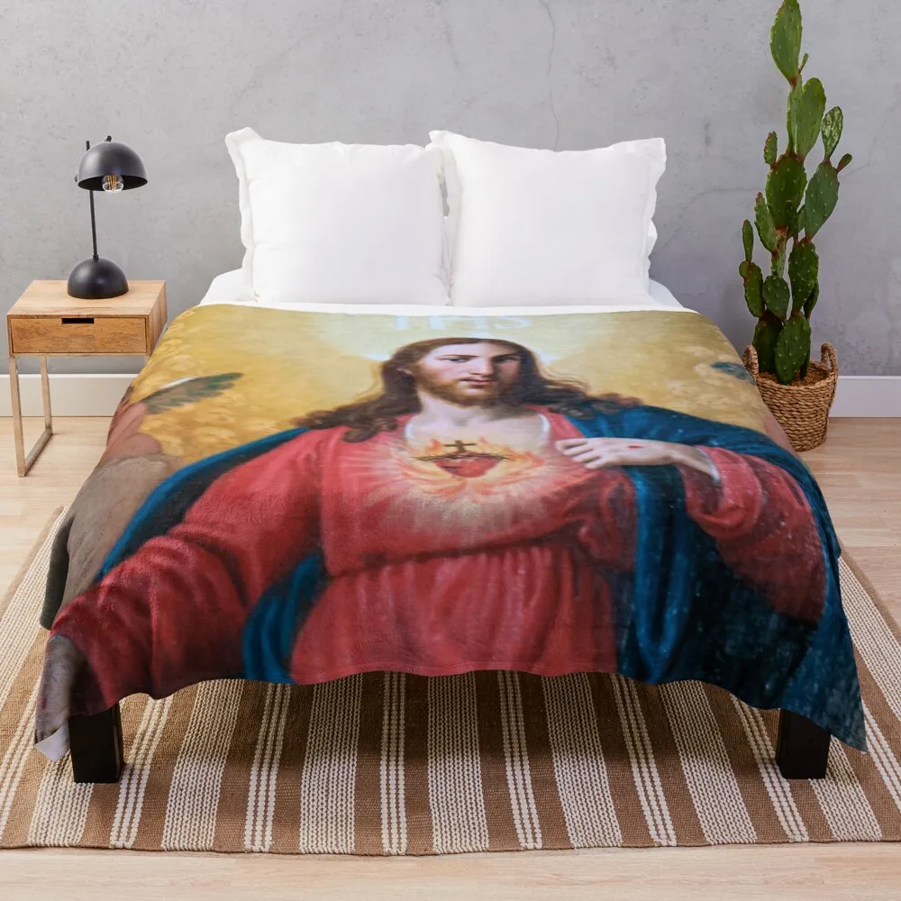 Sacred Heart Throw Blanket Tourist Blanket Luxury Designer Blanket