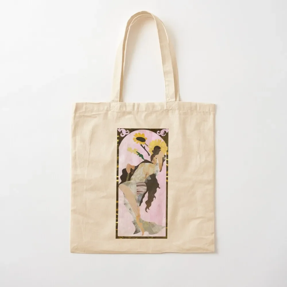 Collage Summer Alphonse Mucha Tote Bag shoping bag female bag tote women