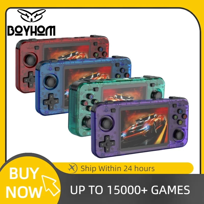 Open-Source ARKOS BOYHOM R36H Retro Handheld Console Classic Game Consoles 3.5 inch HD IPS Screen Portable Video Player 128G/64G