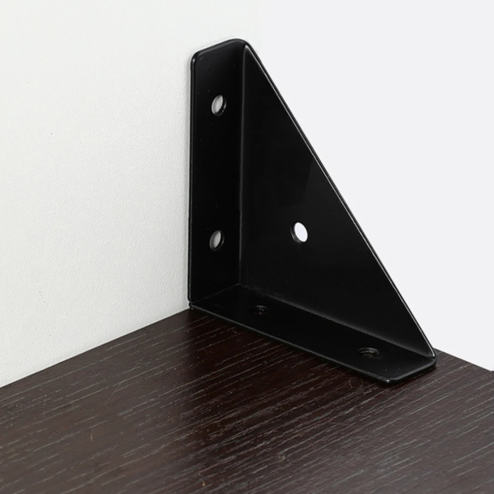 4PC Joining Plate Iron Corner Brackets 66x35mm White/Black 5Hole 90 Degree Angle Protector Board For Home Hardware Accessories