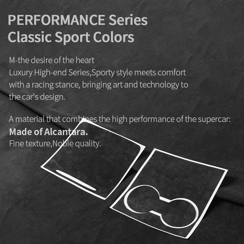 For Tesla Model 3（2019-2023）Model Y Car Center Console Stoarge Panel Trim Sticker Made of Alcantara Interior Tuning Accessory