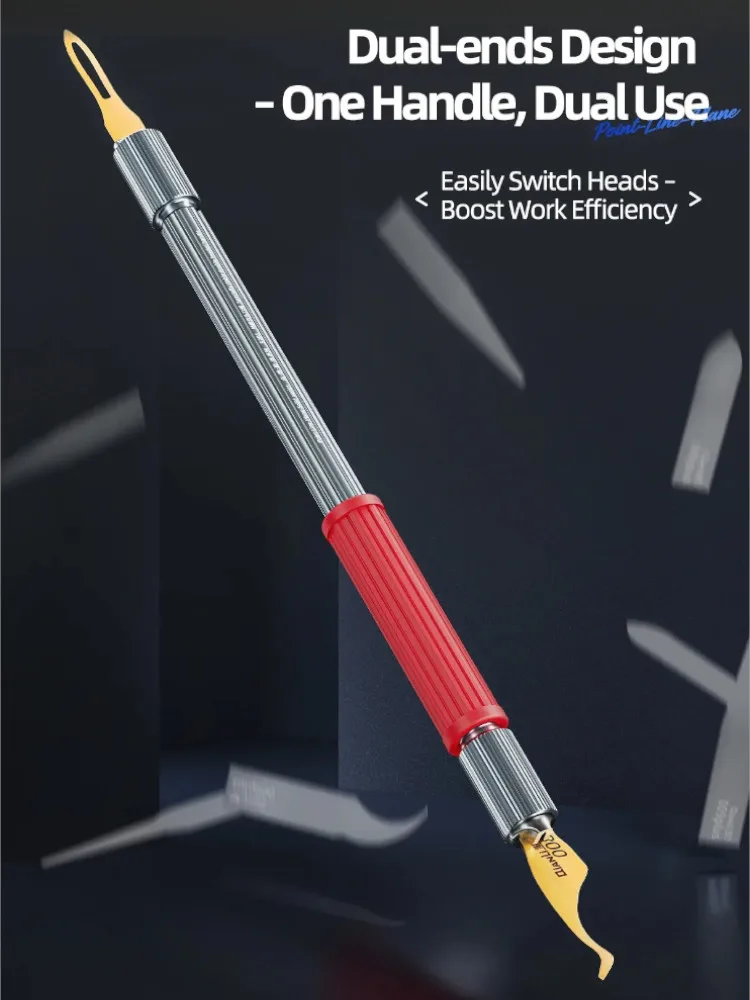 Qianli – lames de Scalpel, poignée avec pinces Ultra-stables, manchon antidérapant, bricolage, réparation de coupe de PCB, outil chirurgical à poignée de lame commune