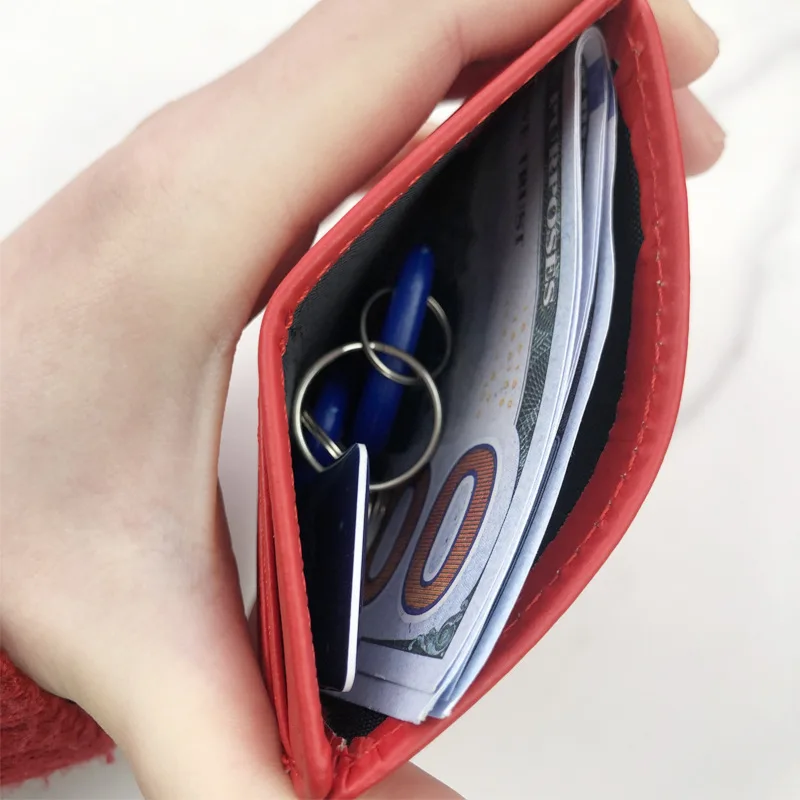 pu leather multi-color walking process large-capacity multi-card position men and women universal card holder wallet wholesale