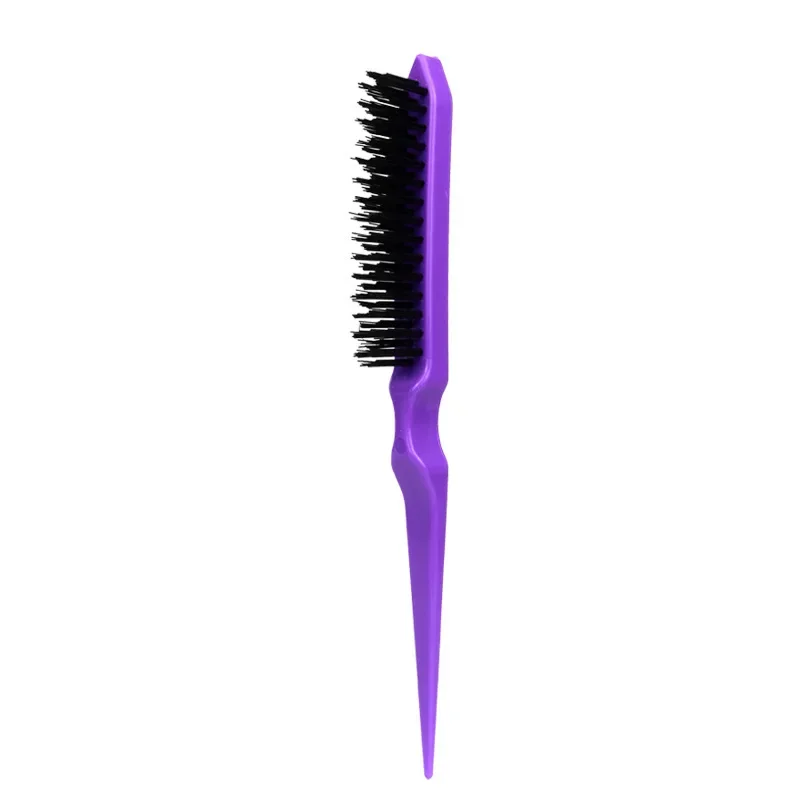 Bristle Hair Brush Teasing Comb Back-Combing Slicking and Edge Control Tool Hair Comb Teasing Brush for All Hair Types