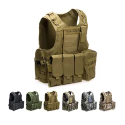 Adjustable Molle Tactical Vest Combat Body Armor Vests Security Hunting Army Outdoor CS War Game Airsoft Training Mesh Jacket