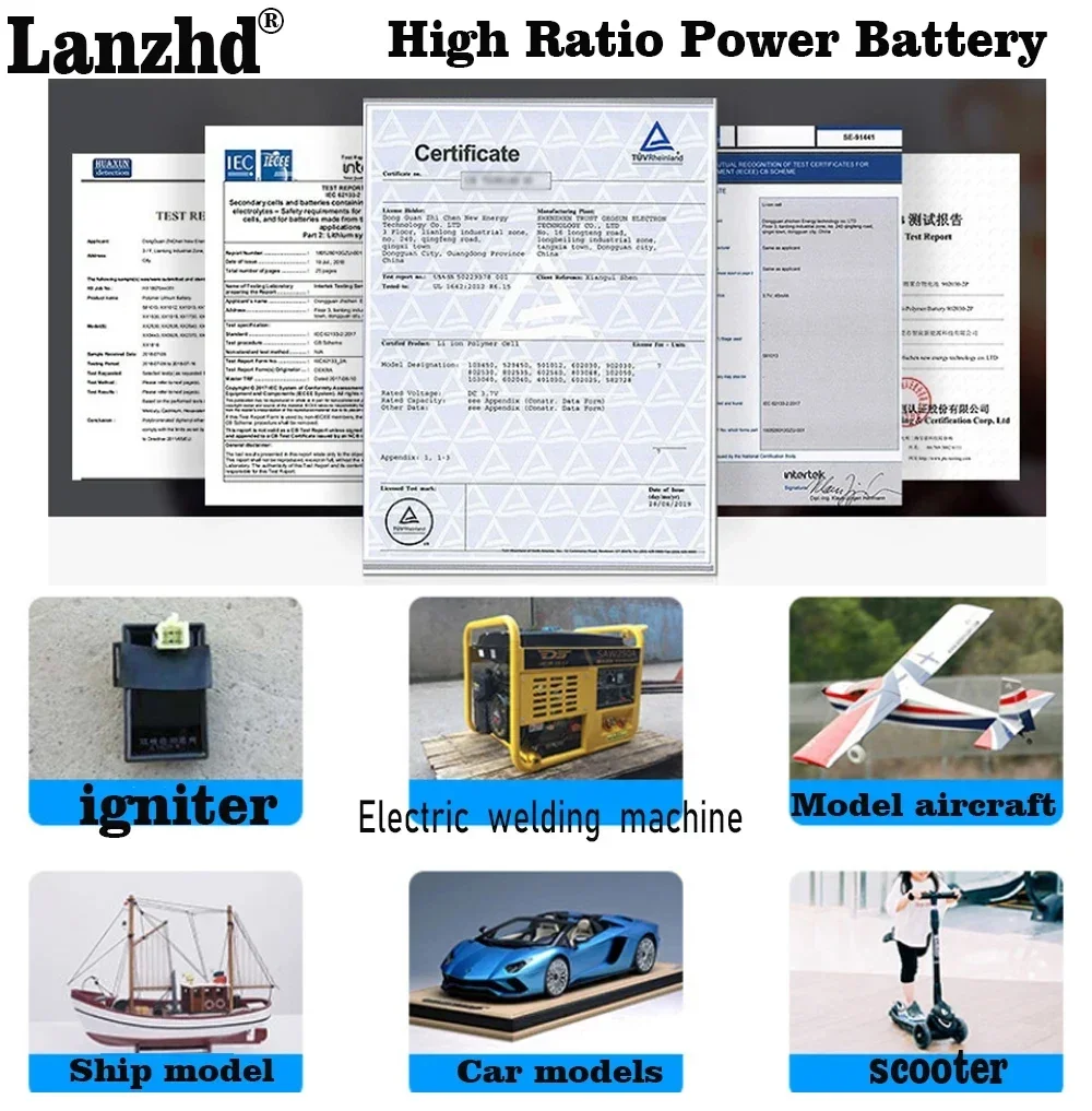 3.7V High rate polymer 5C  Li Battery 51Ah For Electric Motorcycle Starting power supply automobile igniter battery