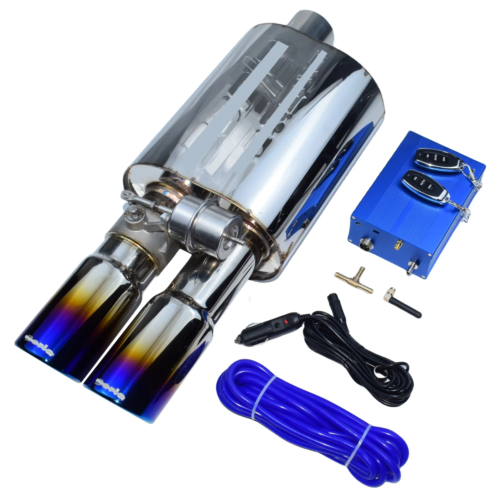 DEX Auto Ventil Schalldämpfer Borla Valvetronic Schalldämpfer Universal 2,5/3 Zoll Edelstahl Vakuumventil Auspuff Controller Fernbedienung Set