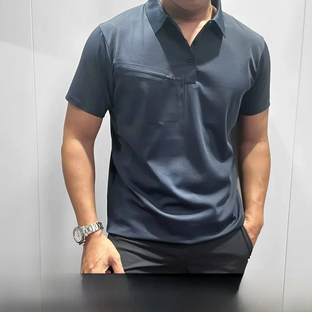 

High-End Seamless Heat-sealed Summer New Silk Texture Smooth Soft High-density Knitted Men's Breathable Standard Fit Sho...