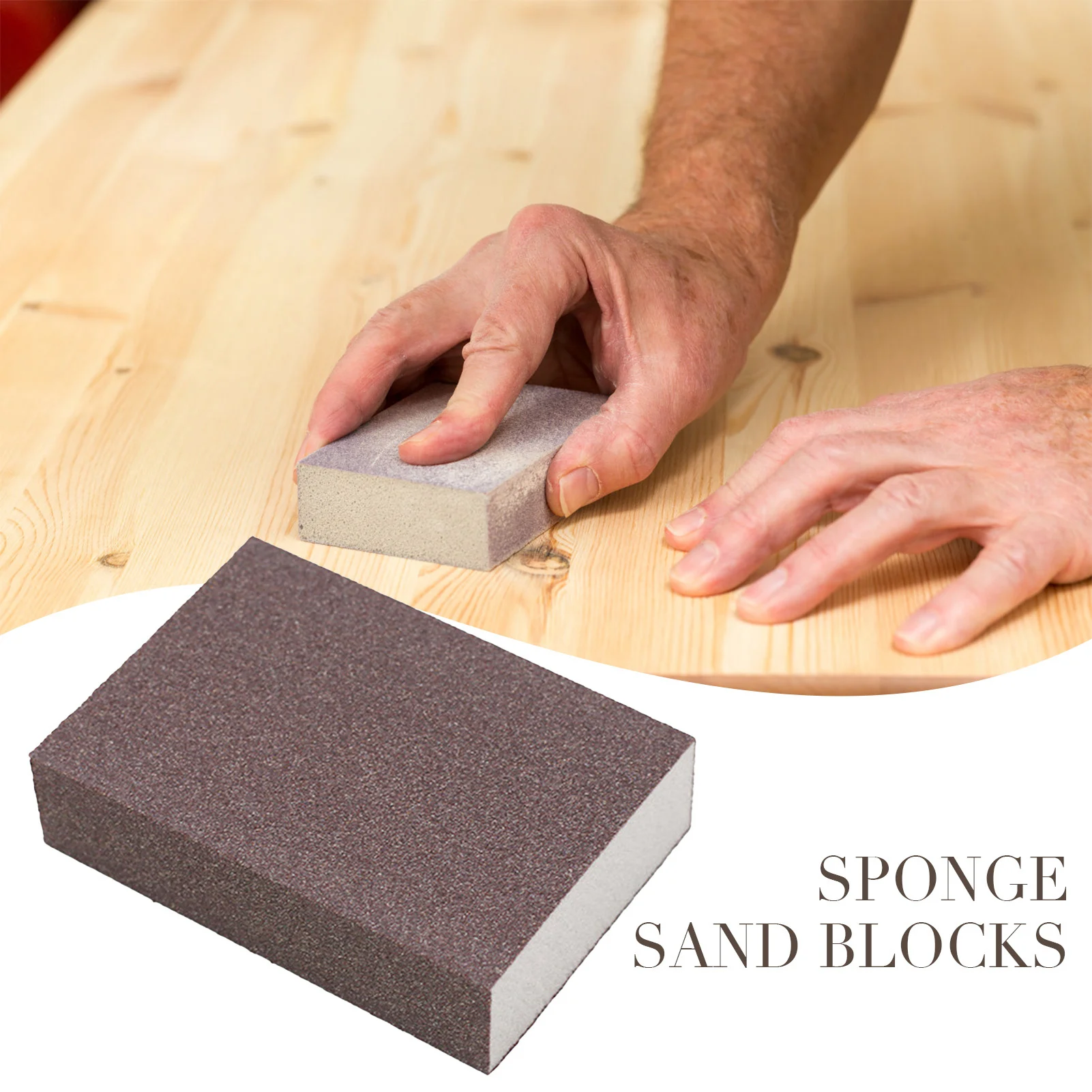 Sandpaper Sponge Blocks Double-sided Polishing Sponge Sanding Block Ideal for Sanding and Smoothing