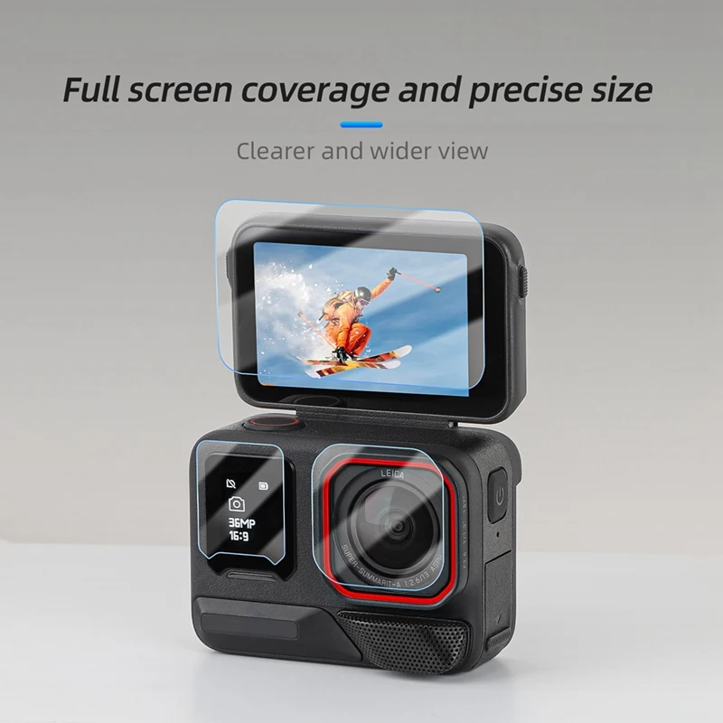 Защитная пленка для объектива экрана для Insta360 Ace Pro 2, закаленное стекло, защитная пленка от царапин, защитная пленка для объектива Insta360 A