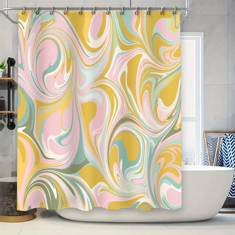 

Vibrant Fall Leaves Shower Curtain Decorative Bathroom Window Drapes with Rustic Country Style Floral Print for Home Decoration