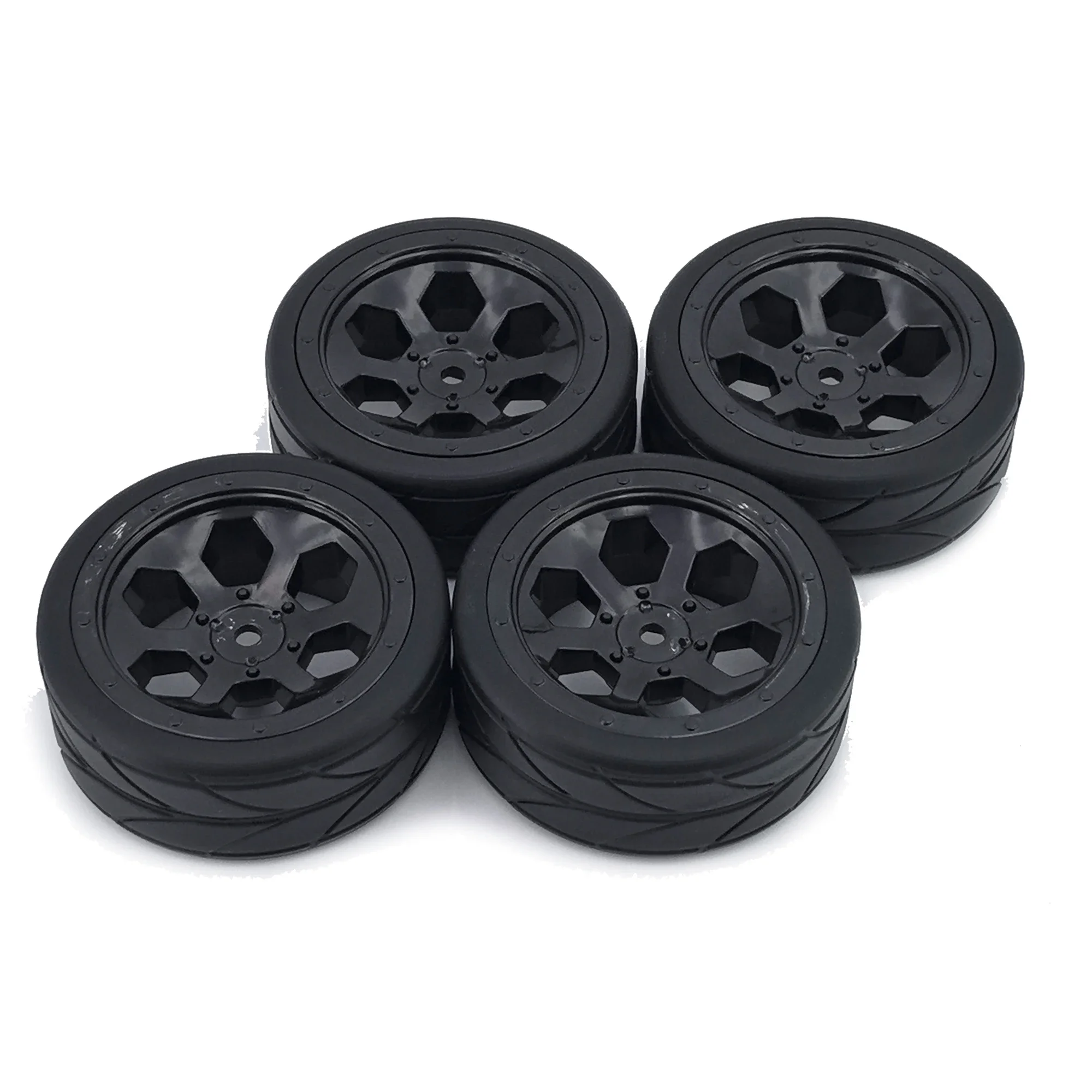 4PCS NEEBRC 65mm Rubber Tyre 1.9inch Wheel Rim Tires for 1/14 1/12 1/10 RC Drift Racing Car Wltoys 144001 HSP Children Toy Trx4m
