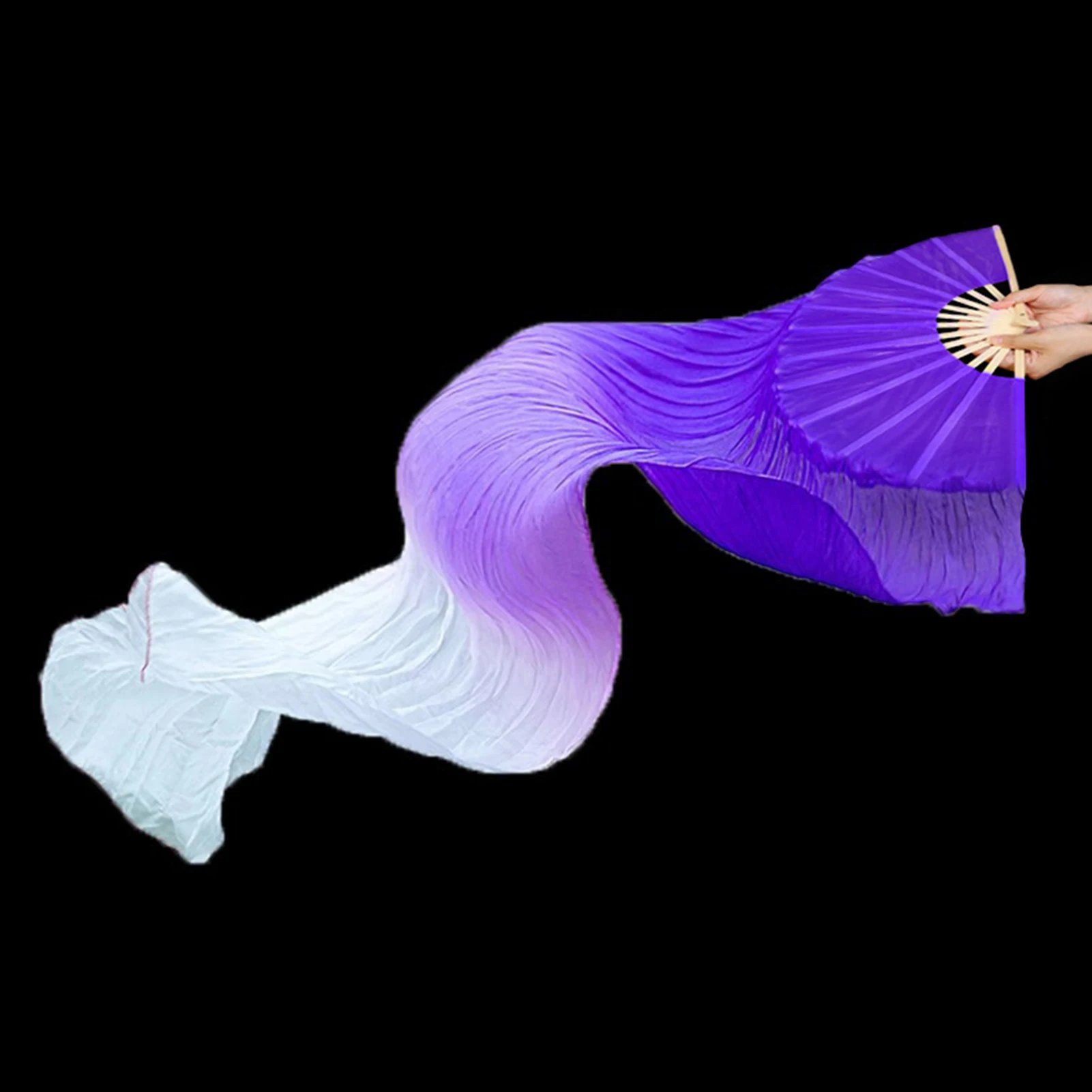 Artificial Silk Belly Dance Fans Veil Belly Dancing Long Folding Fans Particularly Perfect for Fan Dance XR-Hot