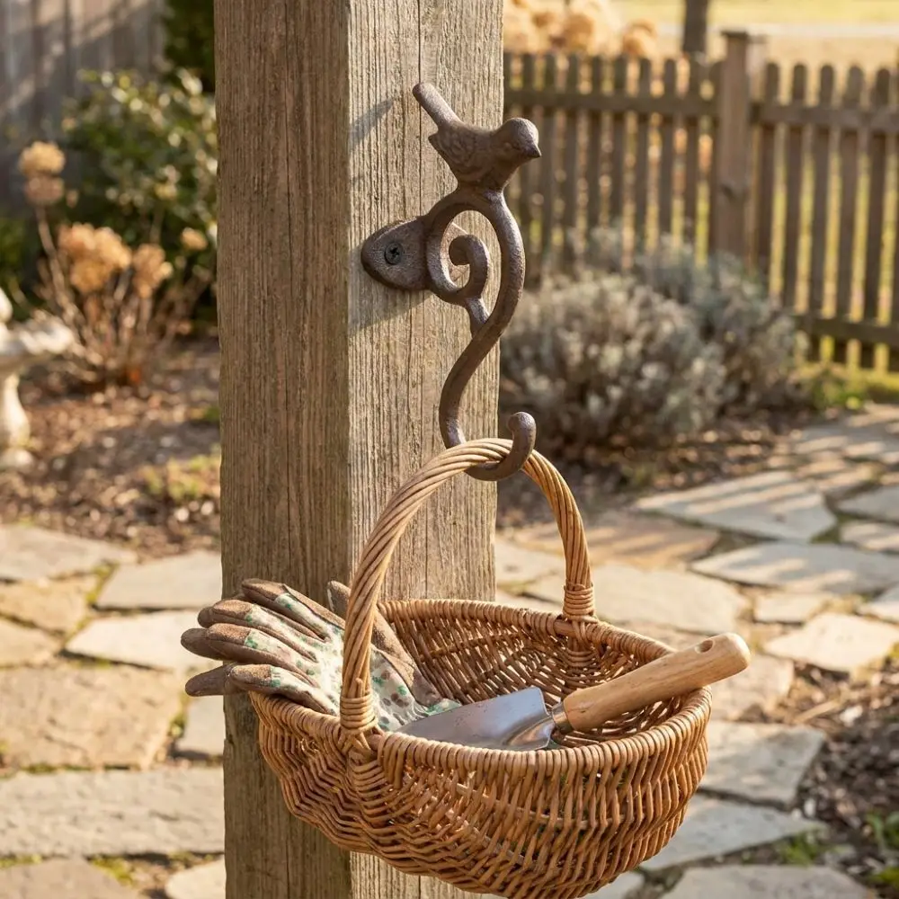 Heavy Duty Cast Iron Cast Iron Wall Hook Weather Resistant Sturdy Durable Wall Mounted Coat Hook Easy Installation
