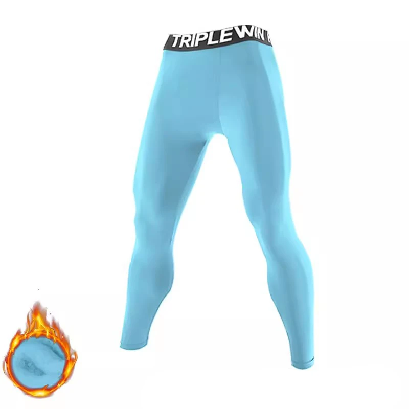 Spring Autumn Men Women Running Tights GYM Pants Exercise Basketball Football Soccer Fitness Sport Long Fleece Thermal Legging 8