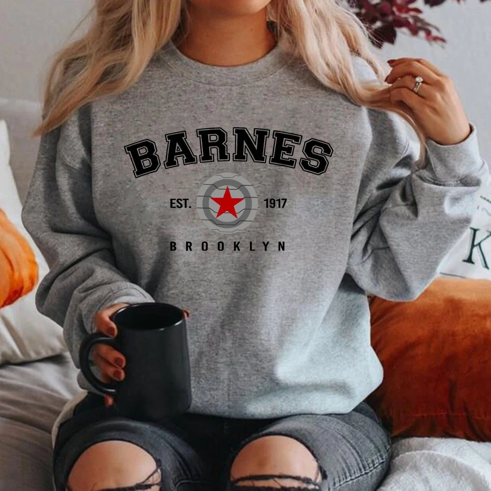 Vintage Barnes 1917 Unisex Crewneck Sweatshirt Winter Soldier Hoodies Women Graphic Hoodies Movie Series Sweatshirt Fans Gift