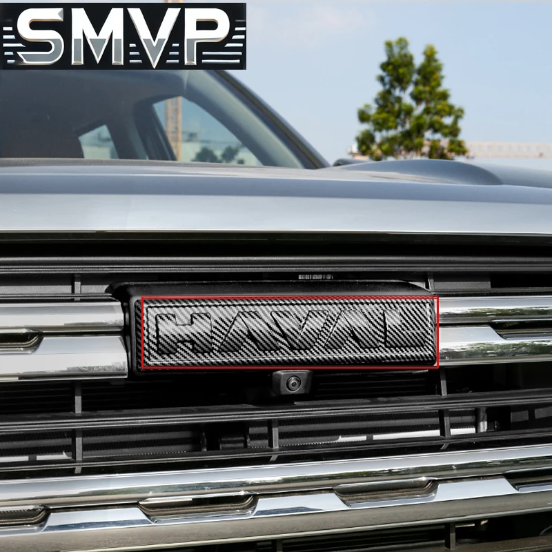 

Fit For GWM Haval H5 II 2nd Gen 2023 2024 Car Styling Carbon Fiber Black Front Grille Logo Rear Label Sticker Cover Auto Accesso