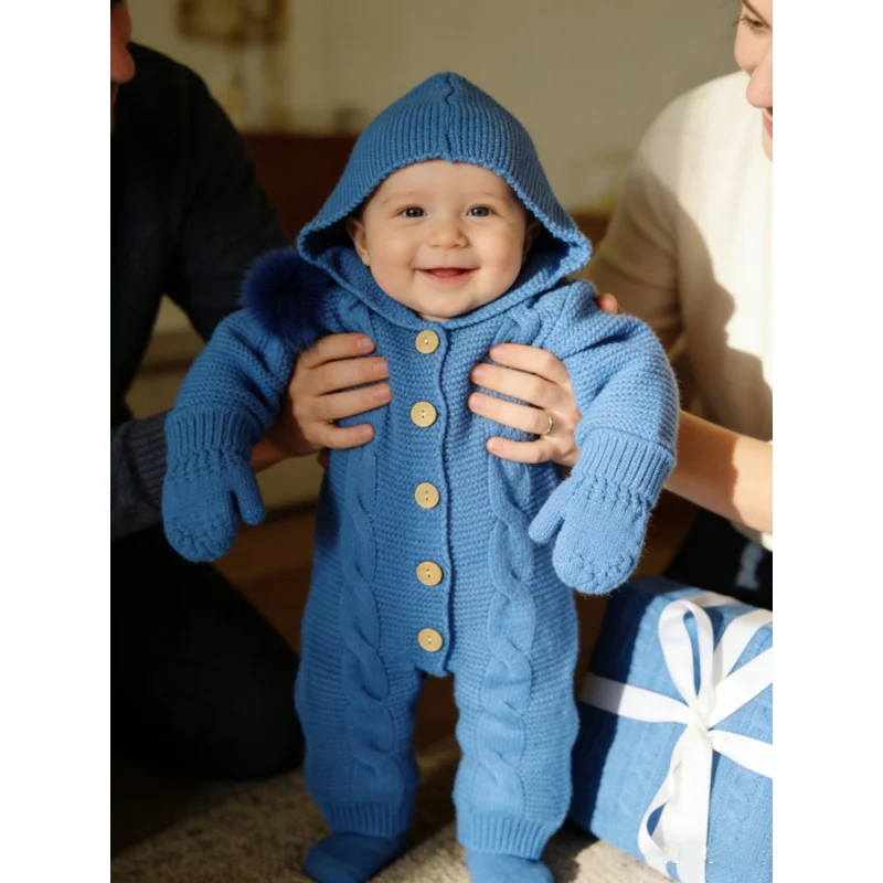 conjunto-de-ropa-de-bebe-de-punto-baby4-mono-comodo-y-calido-con-capucha-gorro-con-pompones-y-panuelo-de-encaje-multifuncional-adecuado-para
