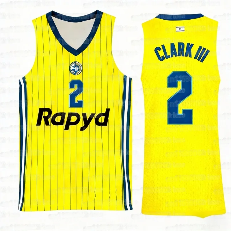 2026 Sommer Neue Israelische Basketball-Trikots Maccabi Tel Aviv Basketball-Anzug Atmungsaktiv Schnelltrocknend 3D-Druck Fan-Heimtrikot – Detail 10