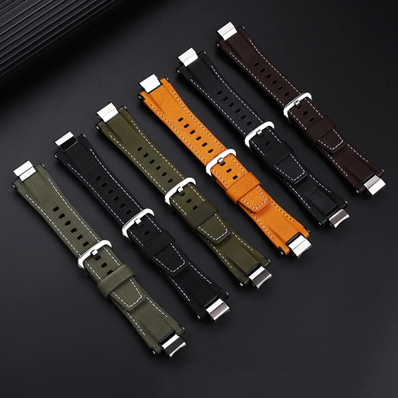 For Casio G-SHOCK Series MTG-B3000 MTG-B3000D/BD Modified Quick Release Leather Belt Nylon Strap Bracelet Watch Accessories