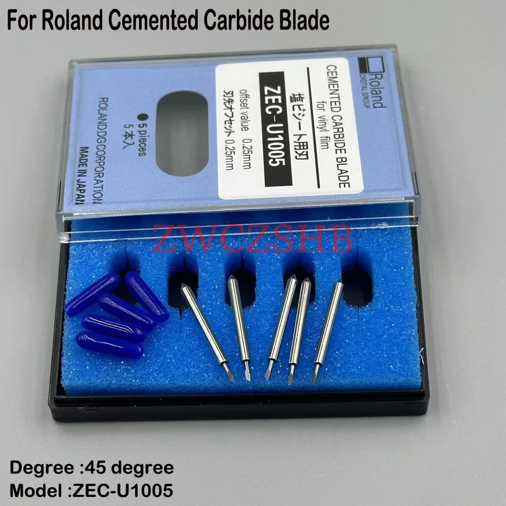 5Pcs Roland Cutter Knife Blade ZEC-U1005 Cemented Carbide Blade for Roland XC-540 SP-300V VP-540 VS-640 BN-20 LEJ-640 45Degree