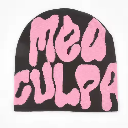 Mea Culpa Knitting Beanies Hat For Women Men Couple Y2K What's In Fashion Bonnet Kpop Wool Skullies Hoods Lady Caps Gorro шапка - Image 14