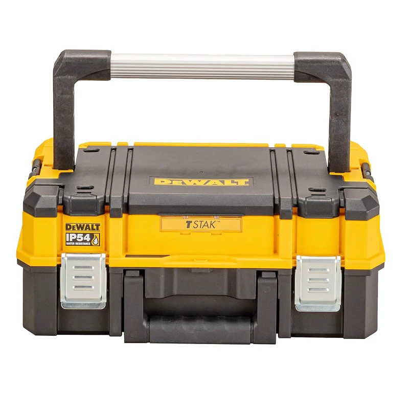 

DEWALT DWST83344-1 TSTAK IP54 Organiser Top Shallow Box Long Carry Handle Portable DIY Storage High-capacity ToolBox