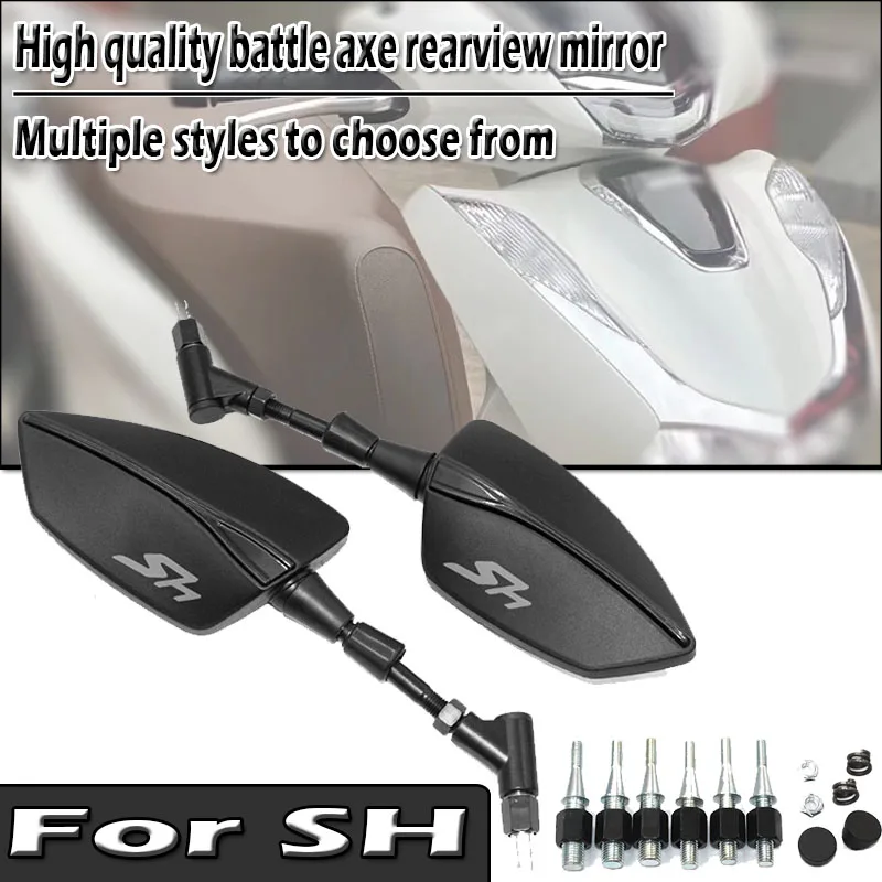 Para sh125 sh150 sh300 sh350 sh 125 150i 300i 350i 08-25 8/10mm novo espelho retrovisor universal de alta qualidade para motocicleta tomahawk