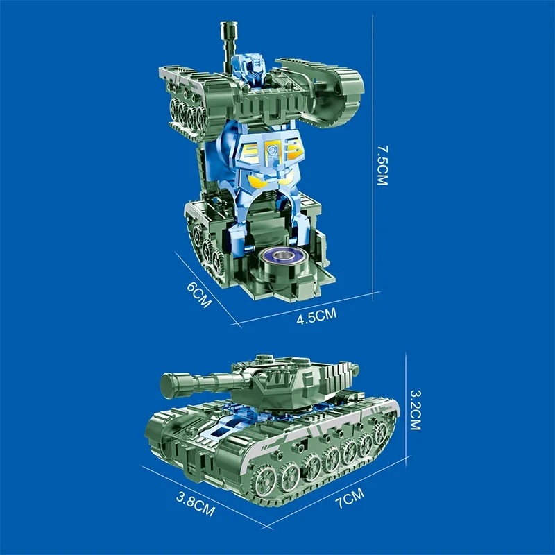 Creativo Mech Fidget Spinner tanque simulado Robot deformación juguetes para adultos Fidget Spinner de mano de plástico juguete para aliviar el estrés