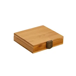 24/36 Grids Wooden Watercolor Palette Paint Box Handmade Empty Box Mini Wood Color Box Painting Supplies