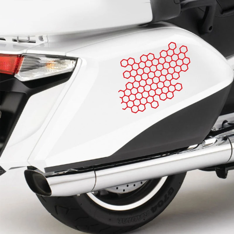 

Motorcycle Sticker Honeycomb Helmet Decals Stickers Helmet Decal Waterproof Stickers Motocross Decals Bumper Creative Sticker