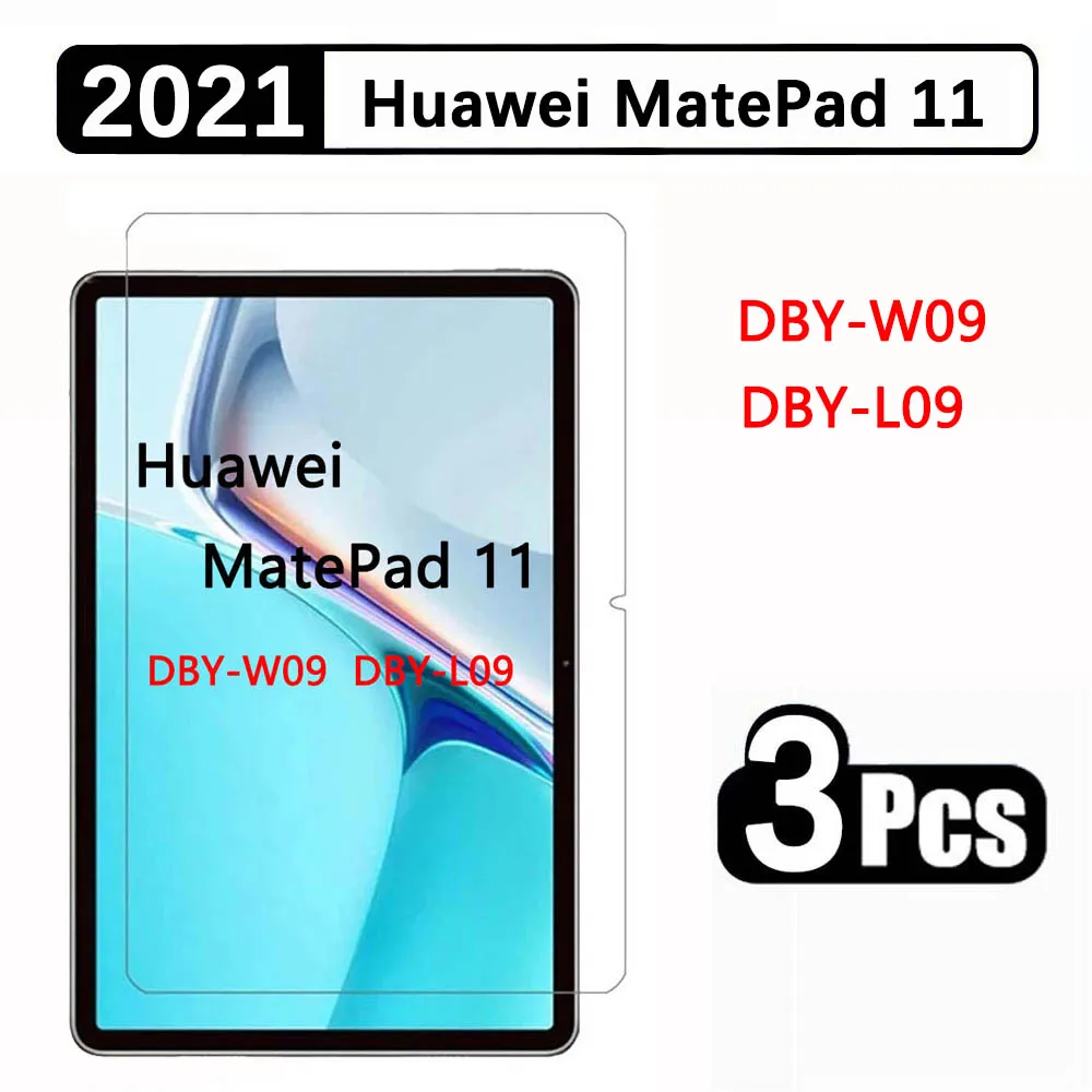 

( 3 Packs ) Tempered Glass For Huawei MatePad 11 2021 DBY-W09 DBY-L09 Anti-Scratch Tablet Screen Protector Film