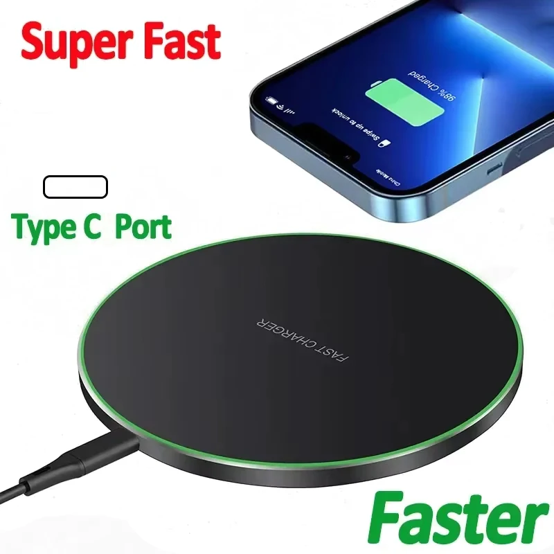 Fast Wireless Charger Pad For iPhone 17 - 12  X Pro Max 8 Samsung Galaxy S23 Xiaomi Wireless Charging Station Chargers