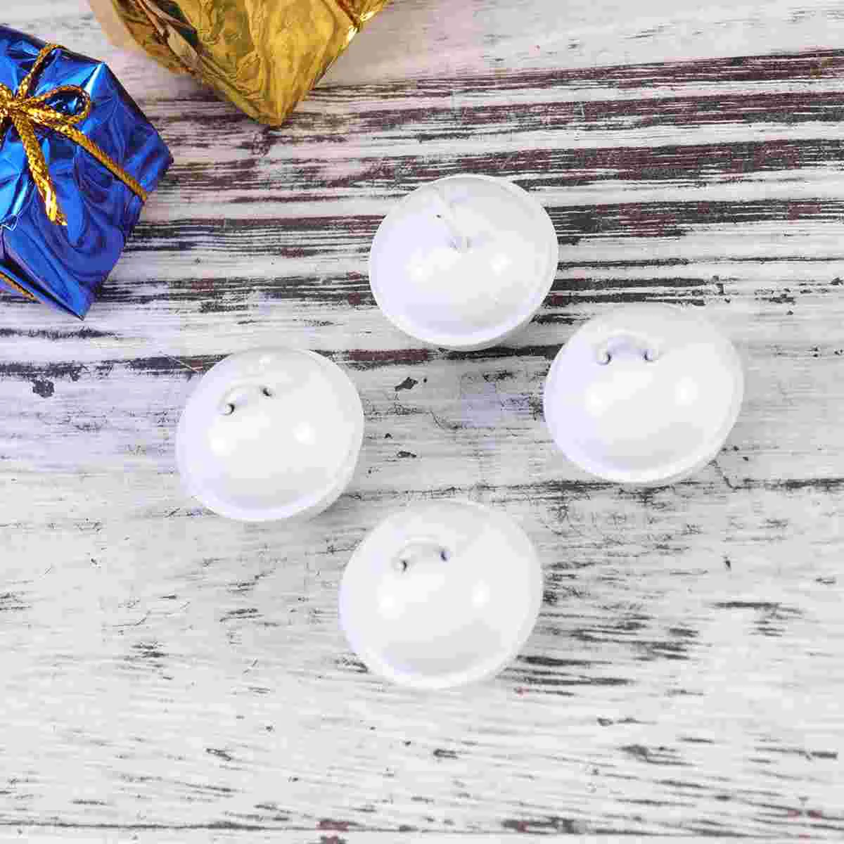 50 Pcs Round Jingle Bells Mini Ornaments Ring The Metal Christmas Masonry Decoration