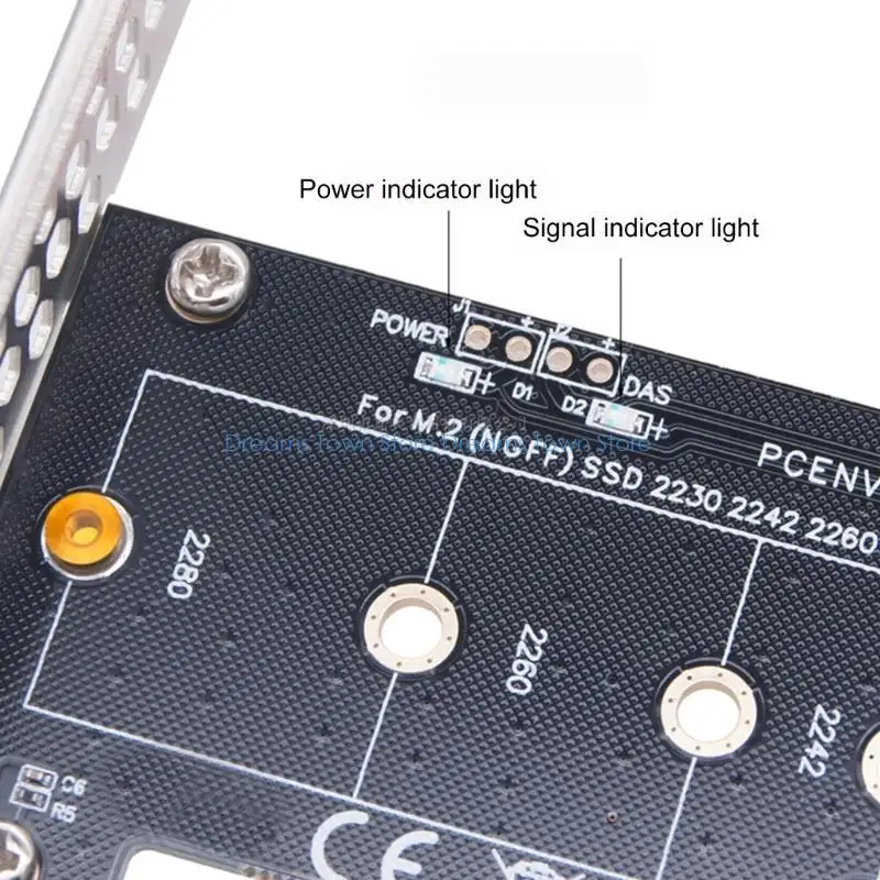 HX6A M.2 NVME To PCIe 1X Adapters Card For Desktop PC 32Gbps Fast Speed Data Transfer Easy Installation Aluminum Alloy Cooling