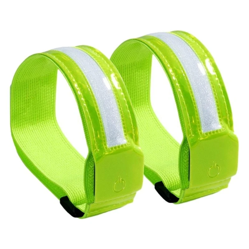 Well Made-Night Safety Belt USB Charging LED Light 2PCS Luminous Armband Bracelet For Outdoor Sports Night Running Cycling