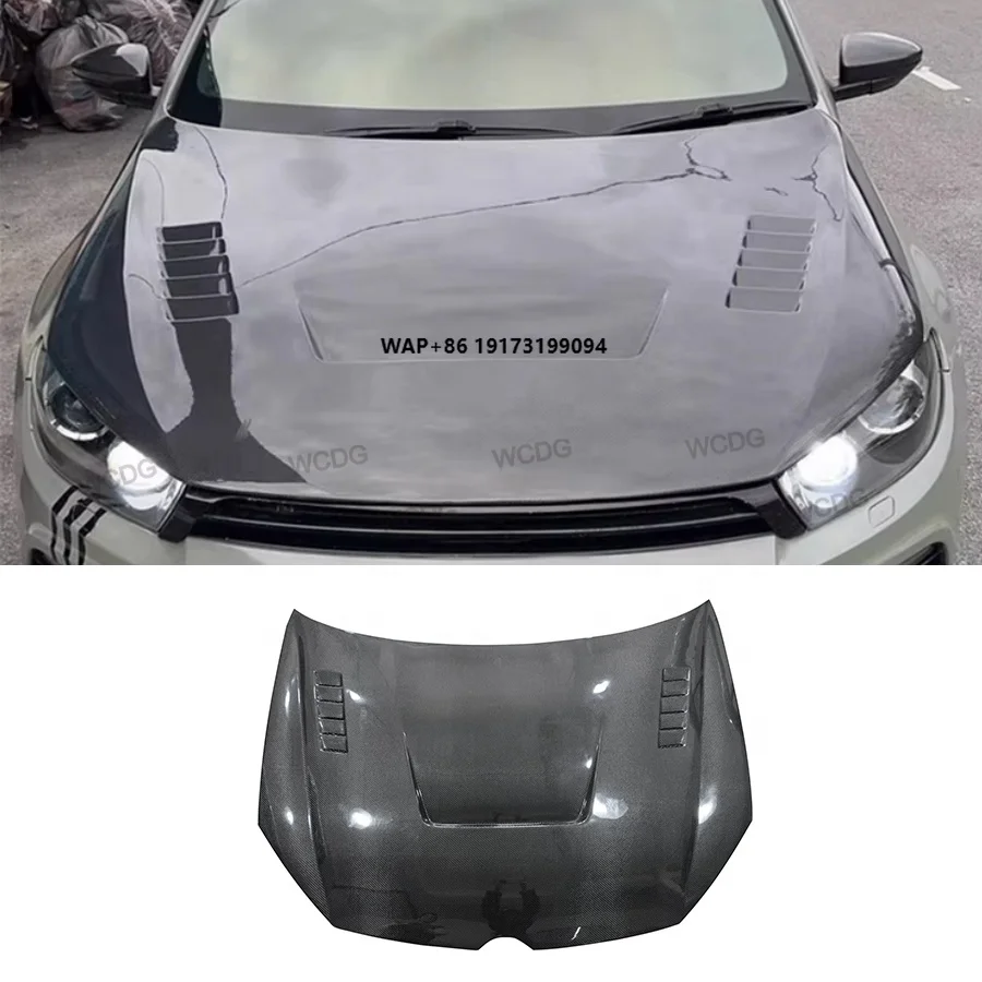 

2010-2016 Scirocco Front Hood for VW Volkswagen-Scirocco C Style Carbon Fiber Front Engine Hood Bonnet Cover Car Parts