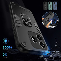 Military Grade Case for ZTE Axon 60 Lite Protective Cover Shockproof Ring Stand Holder Capa Shell Fundas