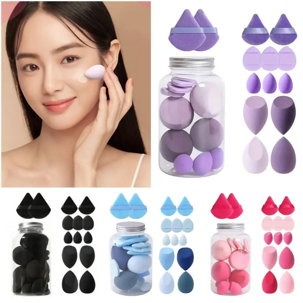 14CS/Set Veelkleurige Poederdons Kits Nat/Droog Gebruik Drift Gebotteld Schoonheid Ei Set Cosmetica Besparing Multifunctioneel Make-up Tool