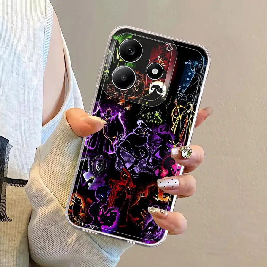 Custodia morbida per telefono per Xiaomi Redmi Note 9S 13C A4 11S 12S 9 10 11 Pro 10Lite 14C 10S 12 13 14 Pro Plus Disney Villains